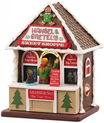 Hansel & Gretel'S Sweet Shoppe battery operated (3V) Kerst LEMAX - Lemax Hansel & Gretel'S Sweet Shoppe battery operated (3V) Kerst LEMAX - Lemax