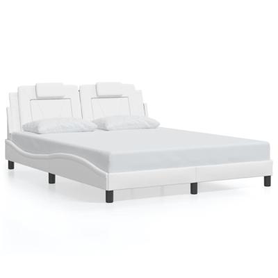 Bedframe "Viana" zonder matras kunstleer wit 180x200 cm