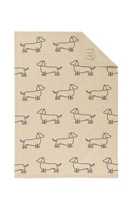 Cawö Cawö Keukendoek We love Dogs 6246 schwarz/beige 50x70