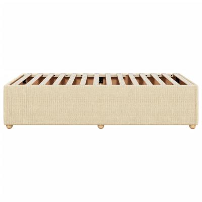 Bedframe zonder matras 80x200 cm stof crèmekleurig - thumbnail