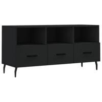 Tv-meubel 102x36x50 cm bewerkt hout zwart - thumbnail