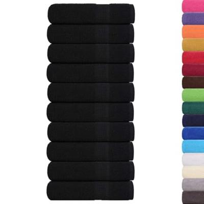 VidaXL Badhanddoeken 10 st 100x150 cm 360 g/m² 100% katoen zwart