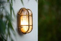Lucide DUDLEY - Wandlamp Binnen/Buiten - 1xE27 - IP65 - Mat Goud / Messing - thumbnail