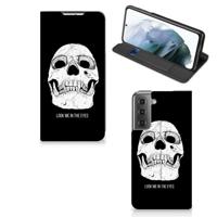 Mobiel BookCase Samsung Galaxy S21 FE Skull Eyes - thumbnail