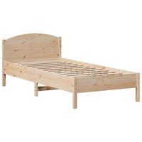 Bed met boekenkast zonder matras massief grenenhout 75x190 cm - thumbnail