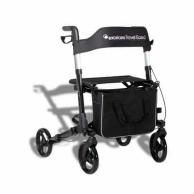 Lichtgewicht rollator Travel Eaze 2 (8 kg) | ExcelCare | Dubbel inklapbaar | Ebony Black | 24300700 Lichtgewicht rollator Travel Eaze 2 (8 kg) | ExcelCare | Dubbel inklapbaar | Ebony Black | 24300700