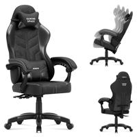 Huzaro Force 2.7 Black Carbon Gaming stoel zwart - thumbnail