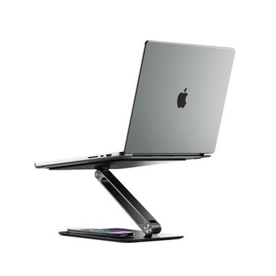 Alogic Elite Power MacBook stand met draadloze oplader - Black