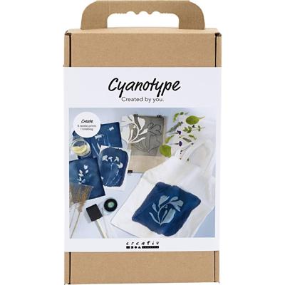 Creativ Company Hobbyset cyanotypie, textiel, blauw, 1 doos