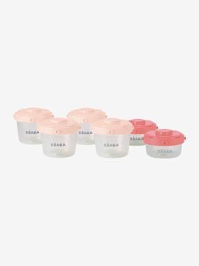 Beaba Set Van 6 Eerste Leeftijd Clip 60ml / 120ml (Assorti Roze)