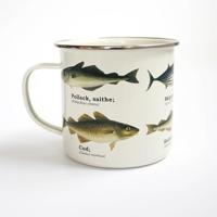 Gift Republic Multi Fish - Emaille Mok - thumbnail