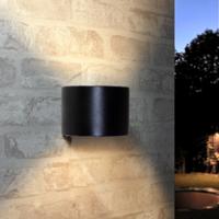 Solar led wandlamp up downlight emme rond - thumbnail