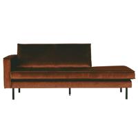 WOOOD Daybed 'Rodeo' Links, Velvet, kleur Roest - thumbnail