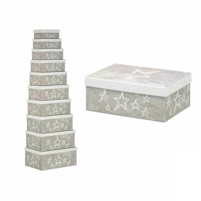 Decoratieve Doos Pincello 63 Wit Grijs Karton (2 Stuks)