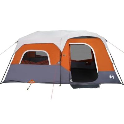 Tent met LED 441x288x217 cm grijs en oranje Tent met LED 441x288x217 cm grijs en oranje