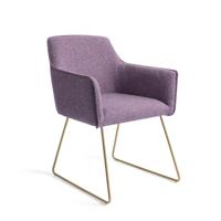 Jesper Home Eetkamerstoel 'Hofu' Slide Gold, kleur Violet Daisy - thumbnail