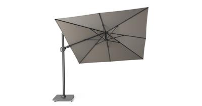 Zweefparasol Challenger Zijwaarts Kantelbaar (T2) premium 3x3 meter Manhattan zonwering Platinum - Platinum