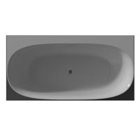 Ligbad Half Vrijstaand BWS First inclusief Sifon 170x80 cm Acryl Glans Wit - thumbnail