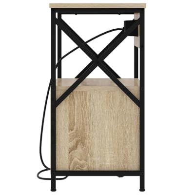 Nachtkastje 2 pcs Sonoma eiken 40 x 31 x 60 cm Bewerkt hout