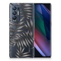 OPPO Find X3 Neo | TPU Case | Leaves Grey - thumbnail
