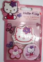 Van Der Doelen Hello kitty gummen op blister, 3 stuks - thumbnail