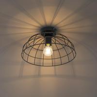 QAZQA Industriële plafondlamp zwart 35 cm - Hanze - thumbnail