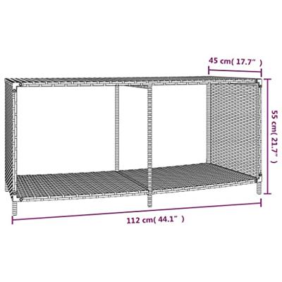 VidaXL Opbergschappen 2 st poly rattan zwart