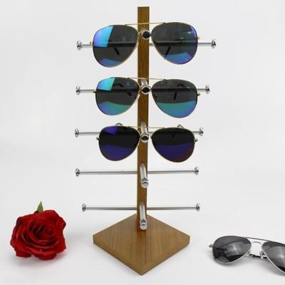 Graan houten bril display frame zonnebril rack display stand Graan houten bril display frame zonnebril rack display stand