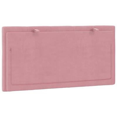 Hoofdbordkussen 100 cm fluweel roze