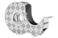Scotch duurzame dispenser uit RVS, met 2 rolletjes Scotch Magic Tape ft 19 mm x 13,9 m - thumbnail