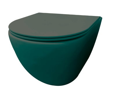 Wandcloset Best Design Morrano Rimfree Blinde Bevestiging incl Zitting Mat Groen Wandcloset Best Design Morrano Rimfree Blinde Bevestiging incl Zitting Mat Groen