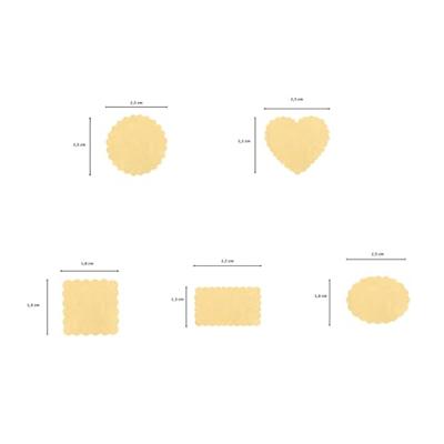 Vaessen Creative • figuurpons set basisvormen geschulpt 5st.