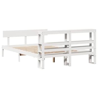 Bedframe zonder matras massief grenenhout wit 120x200 cm Bedframe zonder matras massief grenenhout wit 120x200 cm