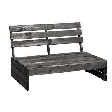 Palletbank Lucca modulair - zwart - 120x93,5x76,5 cm