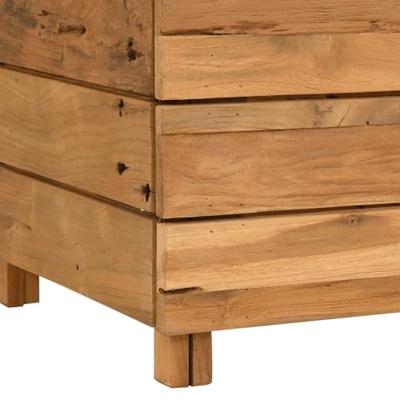 VidaXL Plantenbak verhoogd 50x40x38 cm gerecycled teakhout en staal