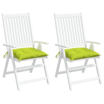 VidaXL Stoelkussens 2 st 40x40x7 cm oxford stof heldergroen