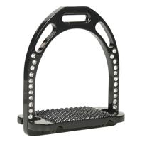 Stijgbeugels Epplejeck Aluminium Glitter, 12 cm in zwart - thumbnail