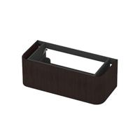 INK - Afgeronde Onderkast Fineer 1 Lade Softclose met Gefreesd Front Tbv Grepen - 1000x450x350 Mm - Dark Veneer - thumbnail