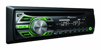 Pioneer DEH-150MPG CD RDS Tuner met WMA/MP3 weergave en aan de voorkant verlichte Aux-In (groen)