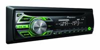 Pioneer DEH-150MPG CD RDS Tuner met WMA/MP3 weergave en aan de voorkant verlichte Aux-In (groen) - thumbnail
