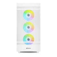 Sharkoon Rebel C50 White RGB midi tower behuizing - thumbnail