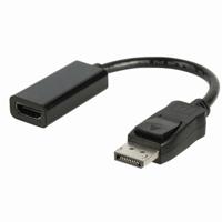 Nedis CCGB37150BK02 Displayport - Hdmi-kabel Displayport Male - Hdmi Female 0,2 M Zwart - thumbnail