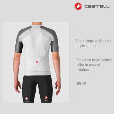 Castelli entrata 6 jersey fietsshirt korte mouw wit heren L