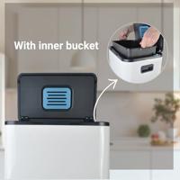 Pedaalemmer Desq 40 liter RVS wit - thumbnail