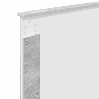 Bedframe met hoofdeinde Beton Grijs 90 x 200 cm Bewerkt hout