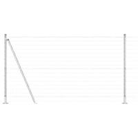 VidaXL Hek met paal zilver 1,2 x 10 m staal - thumbnail