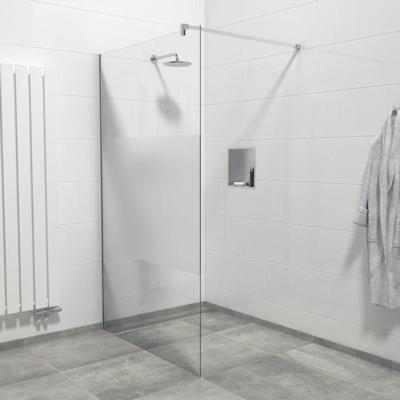 Van Marcke Inloopdouche - 120x200cm - veiligheidsglas - band mat glas - anti kalk - chroom 20005672 Van Marcke Inloopdouche - 120x200cm - veiligheidsglas - band mat glas - anti kalk - chroom 20005672