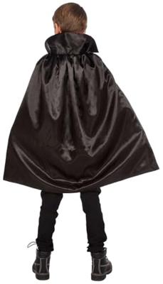 Dracula cape met kraag zwart/rood