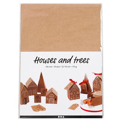 Creativ Company Huizen en bomen karton set Creativ Company Huizen en bomen karton set
