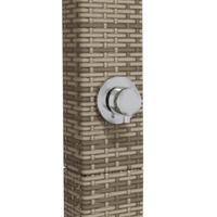 VidaXL Buitendouche 50x55x224 cm poly rattan en acaciahout grijs - thumbnail